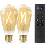 LED-älylamppu Wiz ST64 Tunable White, Wi-Fi, 50W, meripihka, 2kpl + kaukosäädin