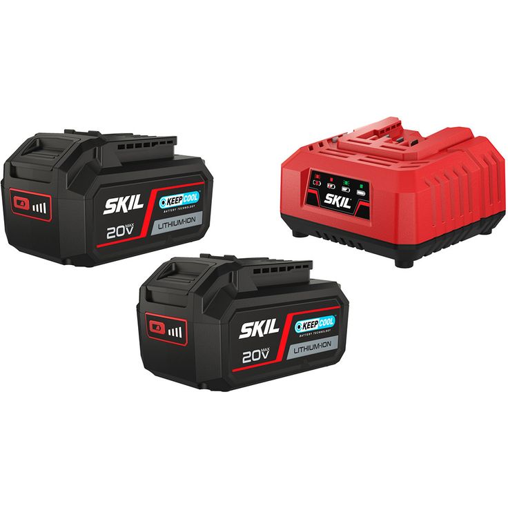 Akut ja laturi Skil 20V Max 3112 BA KeepCool 2x4.0Ah + 3122 AA