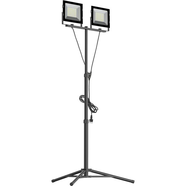 Työvalaisin LED Max, 2x50W, 2x4000lm, 4000K, IP44, tripod-jalusta