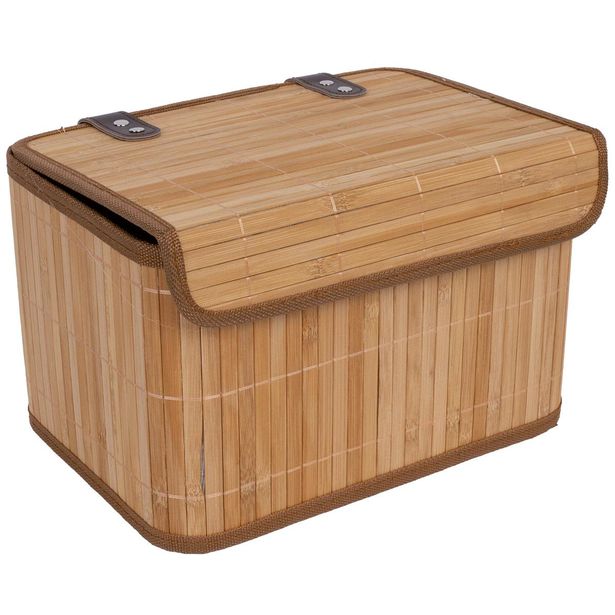 Basket MAX BAMBOO 36x27xH22cm, with a lid
