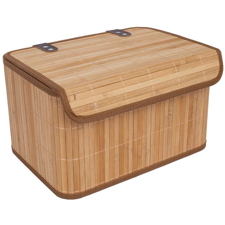 Basket MAX BAMBOO 33x23xH20cm, with a lid