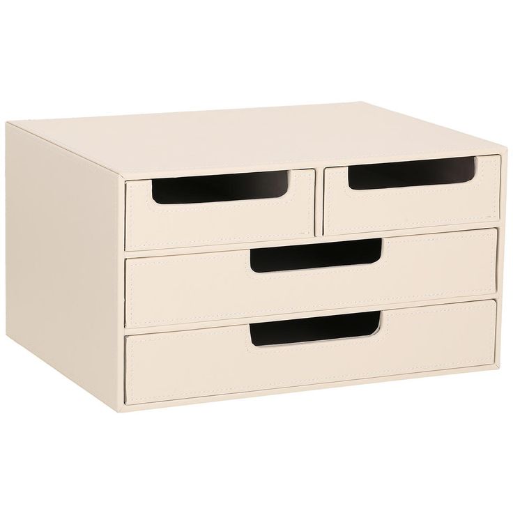 Document drawer  WILMA 34x26x18.5cm, cream
