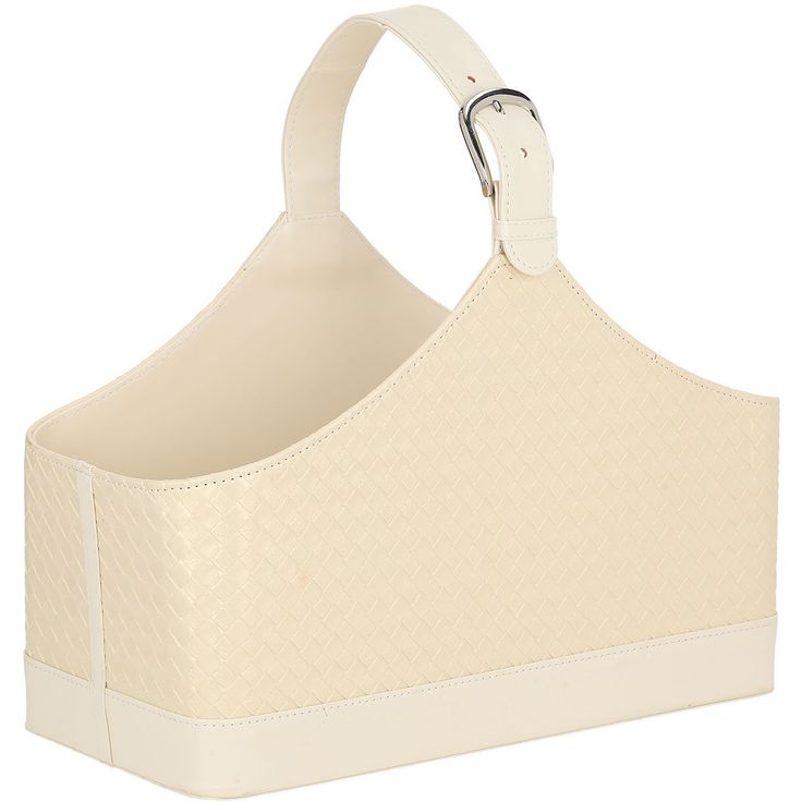 Magazine basket WILMA 37.5x17.5x27cm, cream