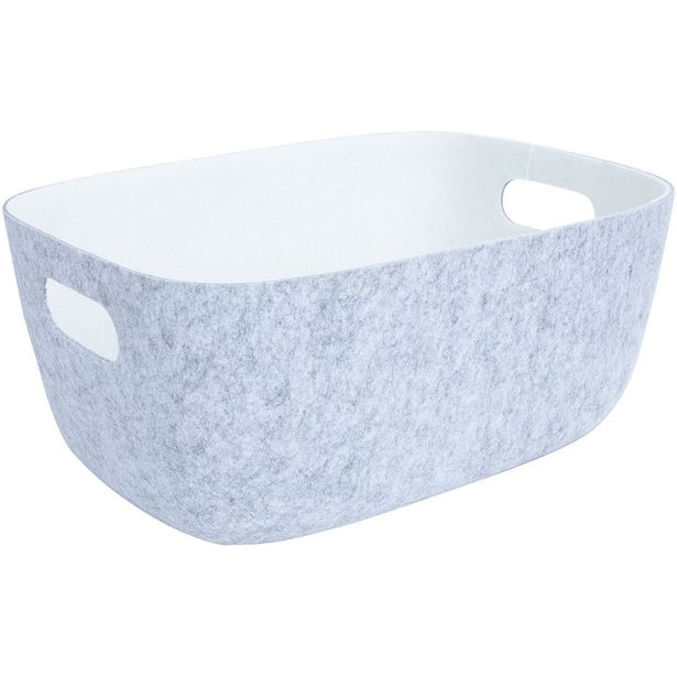 Basket LIDO POP 36x28xH16cm, light grey