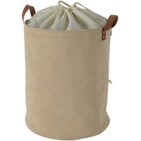 Pyykkikori Home4You LIDO LEO Ø38xK48 cm, beige
