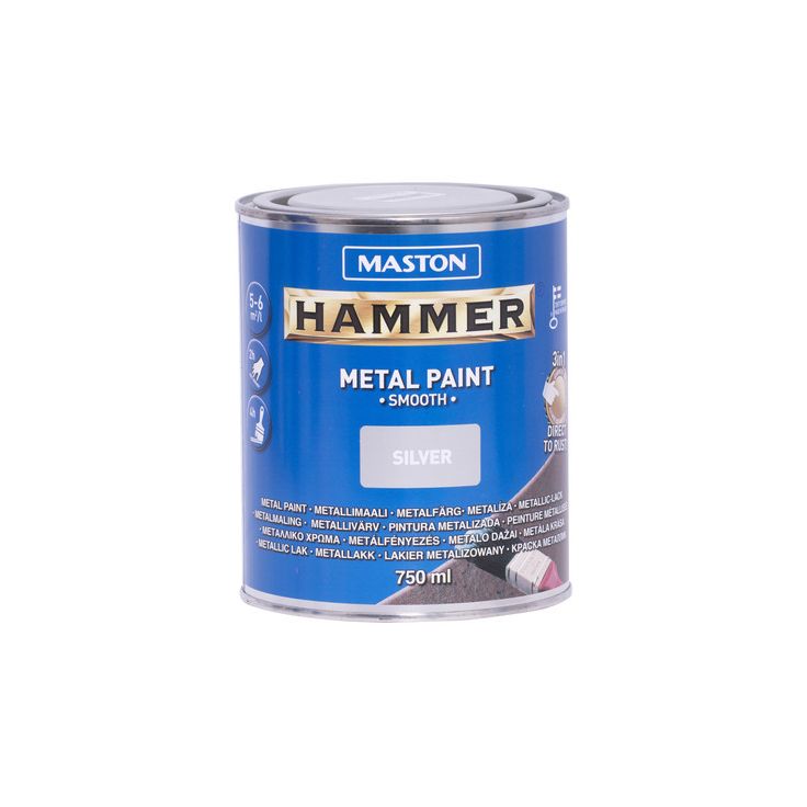 Metallimaali Maston Hammer Sileä, 750ml, eri värivaihtoehtoja 