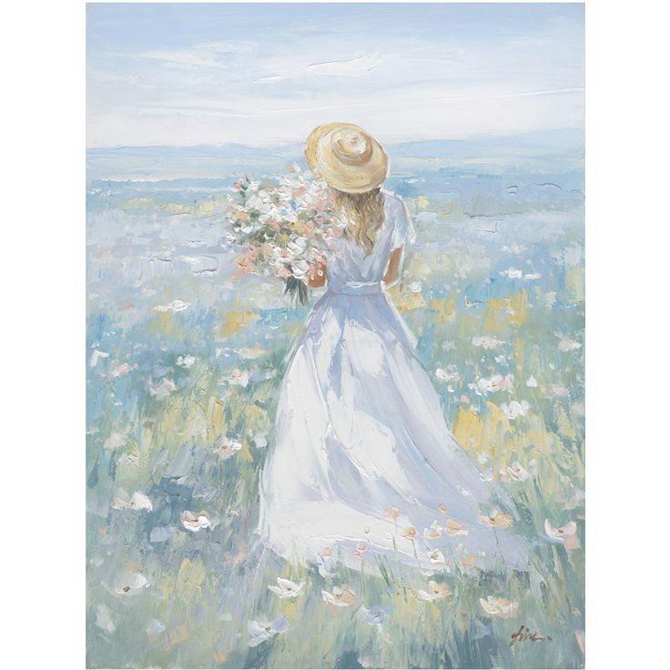 Oil painting 90x120cm, woman walking