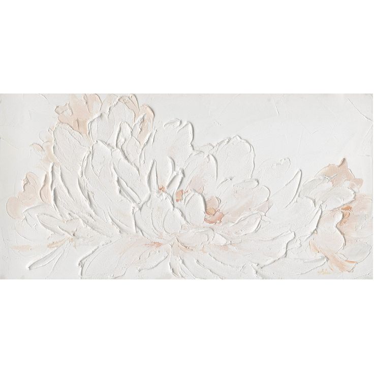 Oil painting 60x120cm, white petals
