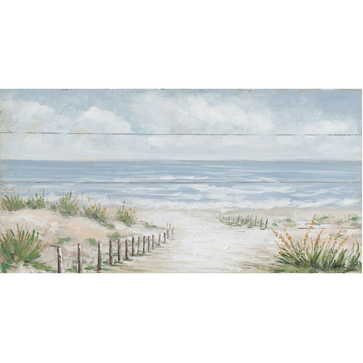 Oil painting 70x140cm,  road to the beach