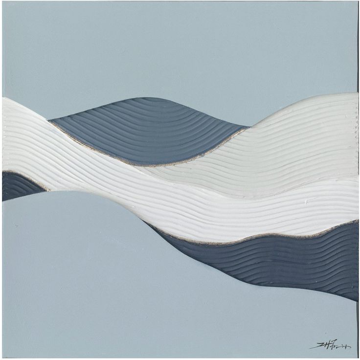 Oil painting 100x100cm, abstract sea