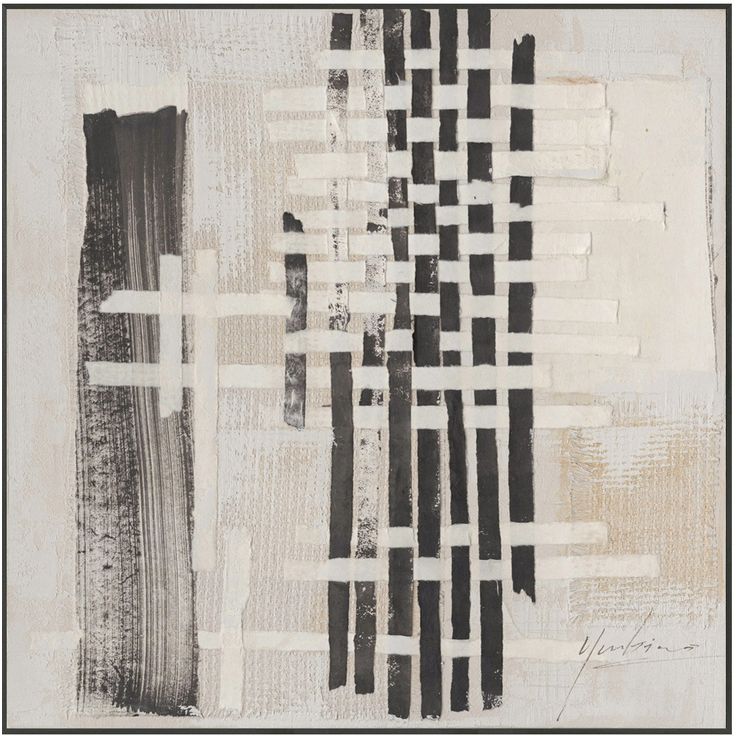 Painting with frame 80x80cm, abstract pattern