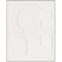 Kehystetty taulu Home4You 80x100 cm, valkoinen muotoaihe