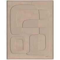 Kehystetty taulu Home4You 80x100 cm, vaaleanruskea muotoaihe, beige