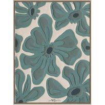 Kehystetty taulu Home4You 60x80 cm, vihreät kukat