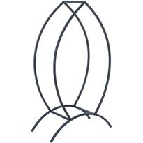 Polttopuuteline Home4You DEIA Forest 52x25xK90 cm, musta