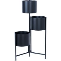 Kukkateline Home4You DEIA TRIO 23x22,5xK75,5 cm, musta