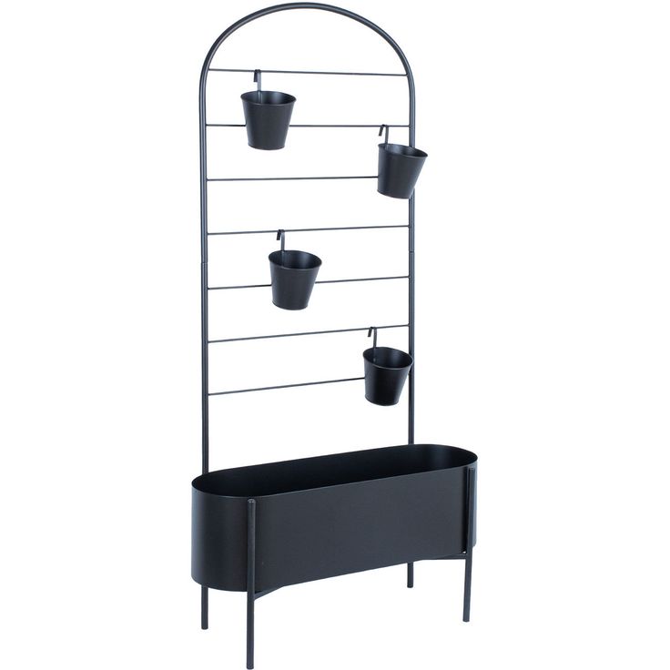 Flowerstand DEIA  70,5x26xH137cm, black