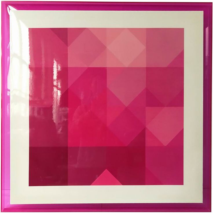 Wall art WALLY 80x80cm, pink, acrylic