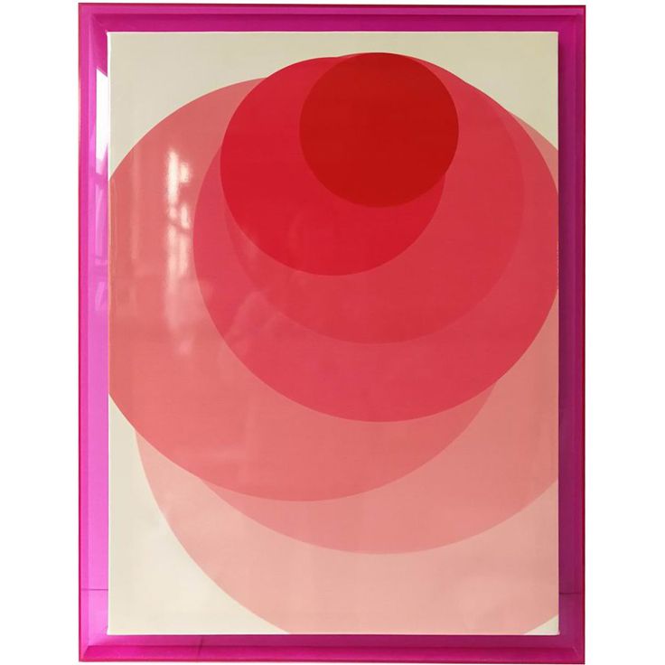 Wall art WALLY 60x80cm, pink circle, acrylic