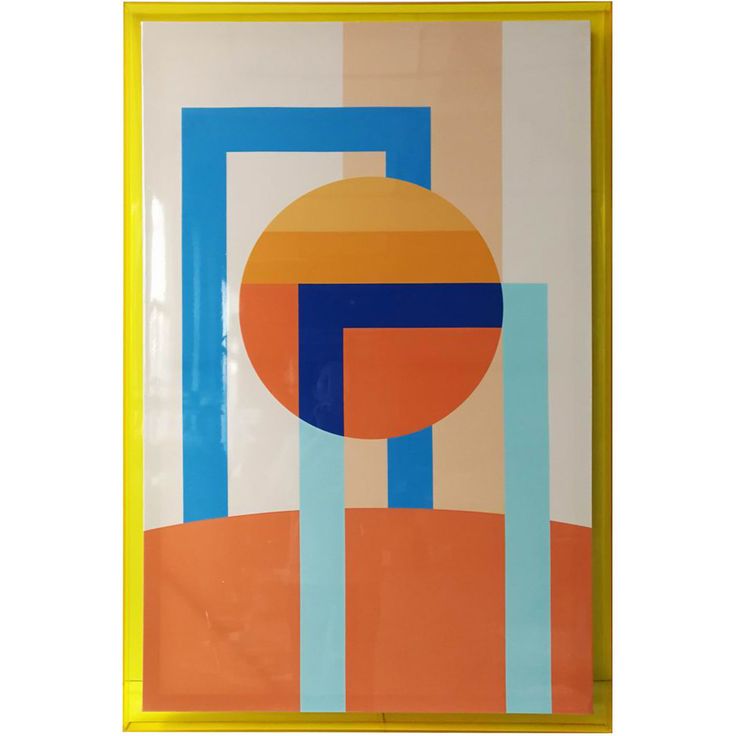 Wall art WALLY 80x120cm, abstract day, acrylic