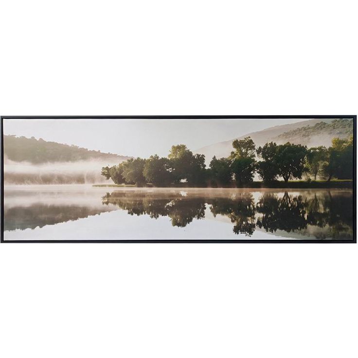 Wall art WALLY 50x140cm, fog on the lake