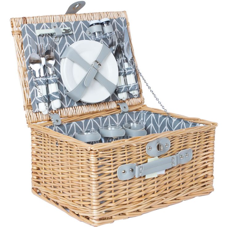 Picnic basket for 4 people, 40x30xH20cm