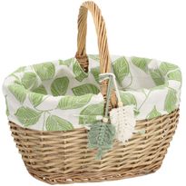 Kori Home4You WILLI MIRO 42x31xK23/38 cm, vihreälehtinen vuori, beige
