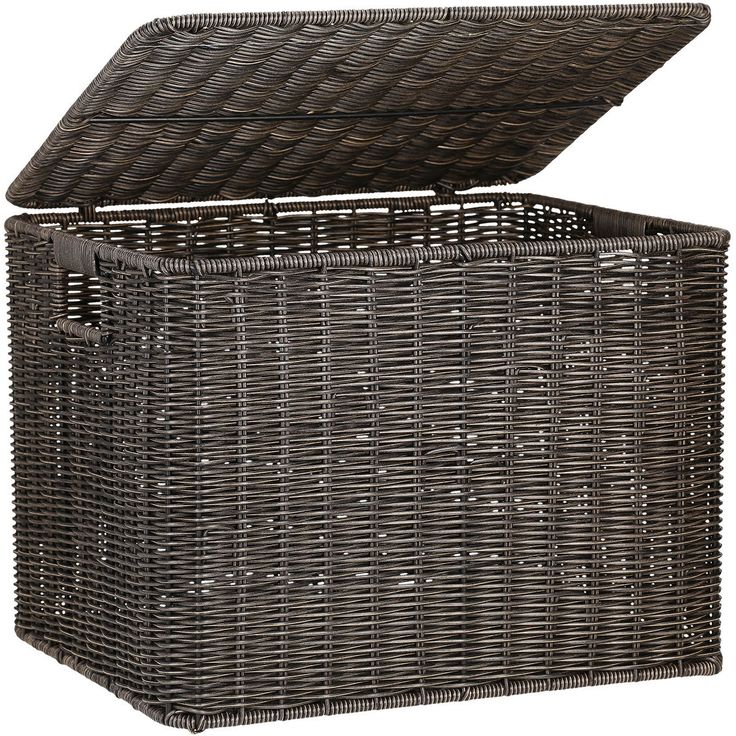 Basket BASILE 42,5x34xH31cm, dark