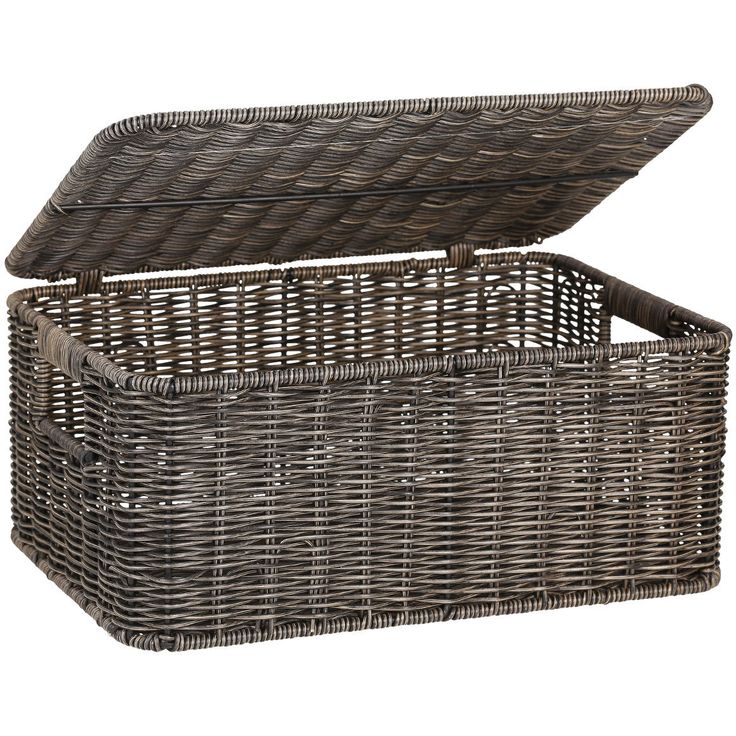 Basket BASILE 37x27xH17cm, dark