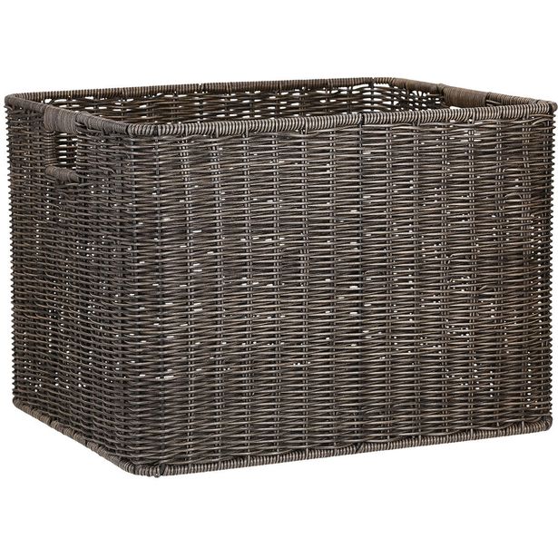 Basket BASILE 45x37xH32cm, dark
