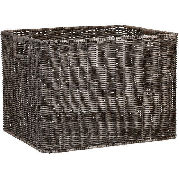 Basket BASILE 42,5x34xH30cm, dark