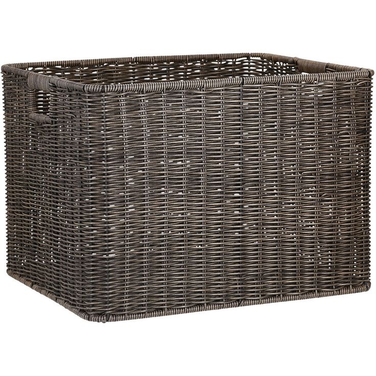 Basket BASILE 42,5x34xH30cm, dark