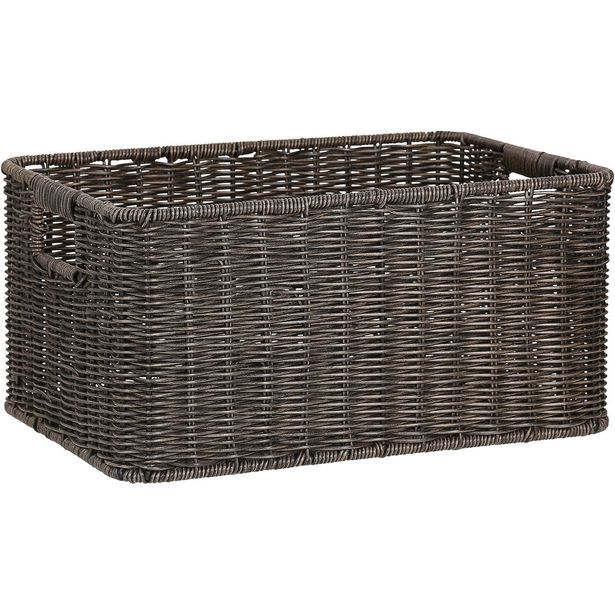 Basket BASILE 37x26xH18cm, dark