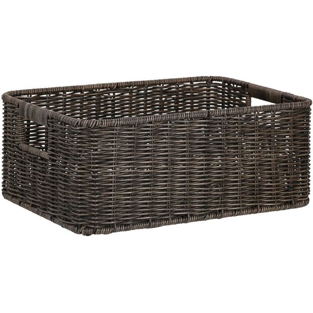 Basket BASILE 37x27xH15cm, dark