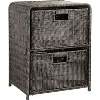 Hylly 2 korilla Home4You BASILE 40x30xK53 cm, tummanruskea