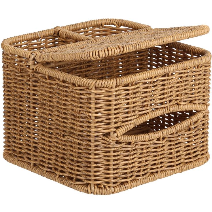 Basket BASILE 18x18xH13,5cm, natural
