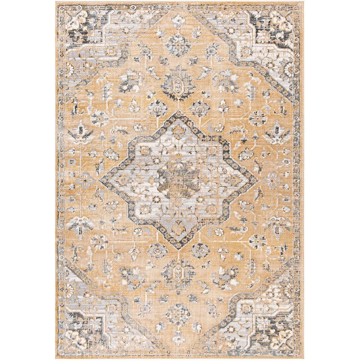 Carpet ZOE-1, 133x190cm, golden/beige