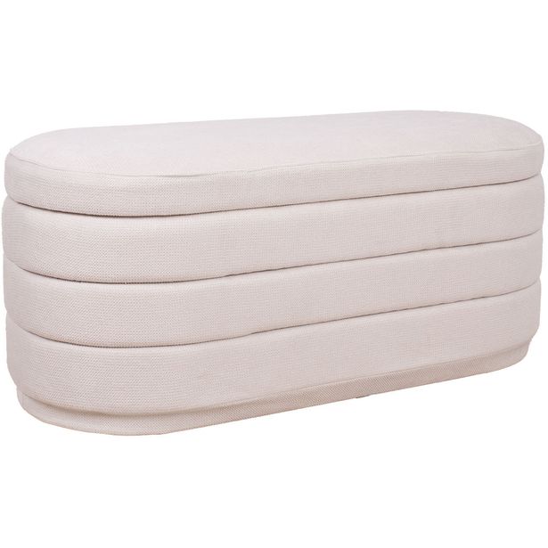 Bench HIRO 104x44xH44cm, white, with storage