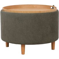 Rahi/pöytä Home4You HIRO Ø56xK42,5 cm, säilytystilalla ja tarjottimella, eri värejä