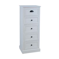 Lipasto Home4You Meldon 45x35x116,5cm, valkoinen