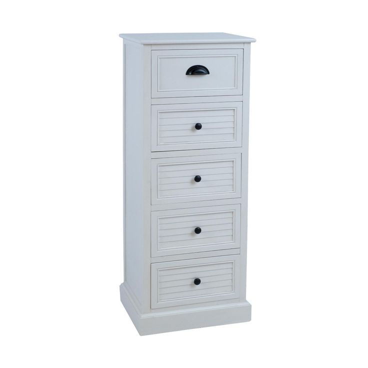 Lipasto Home4You Meldon 45x35x116,5cm, valkoinen 