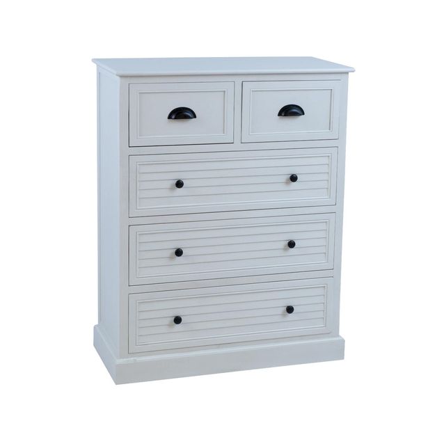 Lipasto Home4You Meldon 80x35x103cm, valkoinen 
