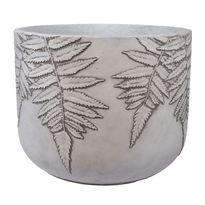 Kukkaruukku Home4You Sanainen D55x43.5cm, valkoinen/harmaa
