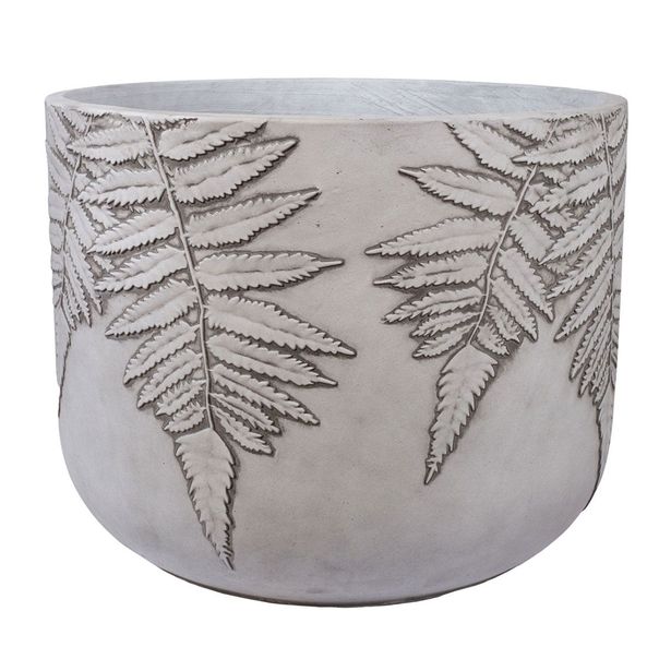 Kukkaruukku Home4You Sanainen D55x43.5cm, valkoinen/harmaa 