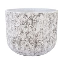 Kukkaruukku Home4You Louna D55x43.5cm, valkoinen/harmaa