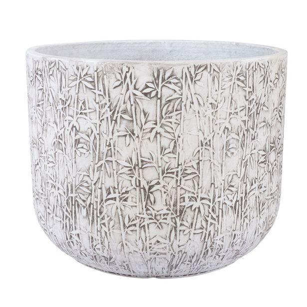Kukkaruukku Home4You Louna D55x43.5cm, valkoinen/harmaa 