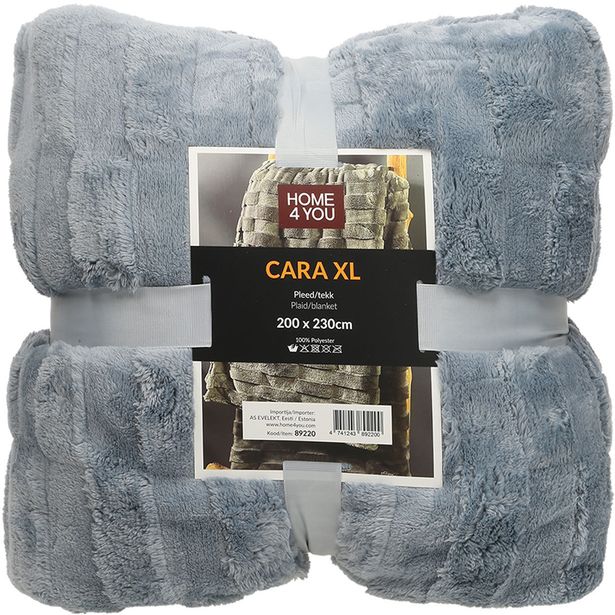 Plaid CARA XL 200x230cm,  bluish grey