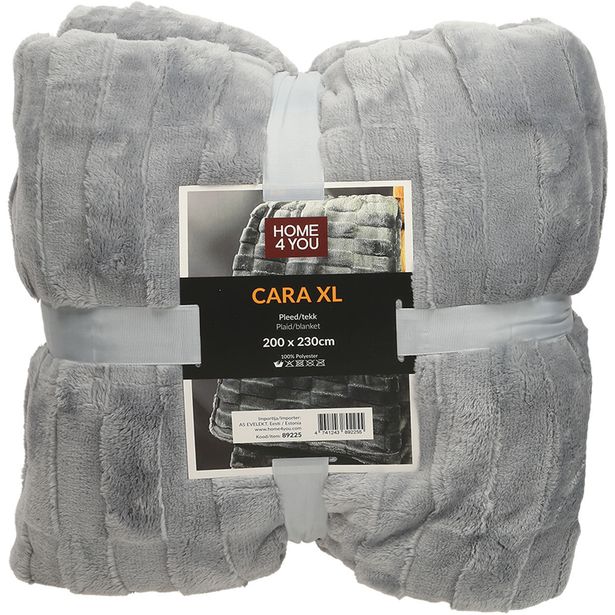 Plaid CARA XL 200x230cm, grey