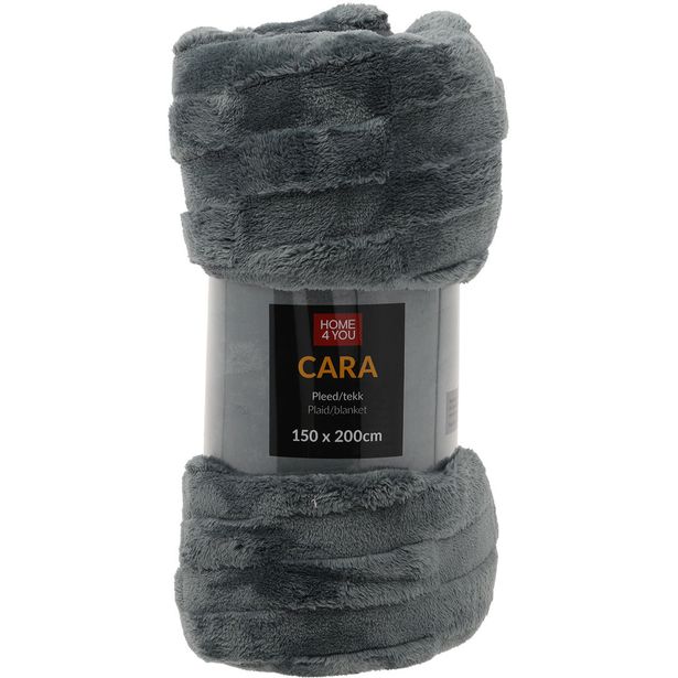 Plaid CARA 150x200cm, dark grey