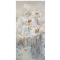 Taulu Home4You 60x120 cm, valkoiset kukat, beige